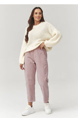  corduroy broek model 223241 Makadamia 