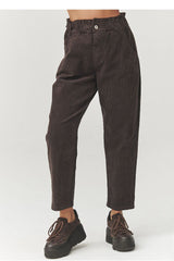  corduroy broek model 223243 Makadamia 