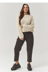  corduroy broek model 223243 Makadamia 
