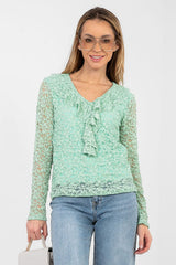  Kanten blouse model 223839 Rue Paris 