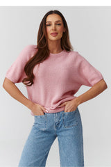  Trui met korte mouwen model 224079 Makadamia 