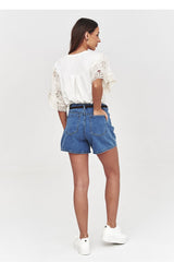  Jeans shorts model 228292 Makadamia 