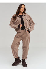  corduroy broek model 232015 Makadamia 