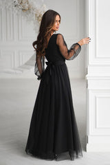  Lange jurk model 232800 Bicotone 